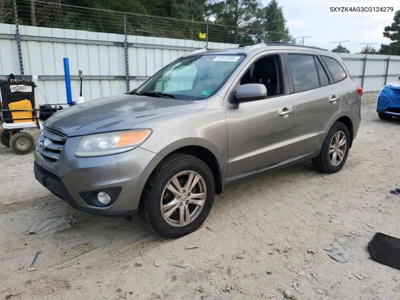HYUNDAI SANTA FE 2012, VIN 5XYZK4AG3CG124279