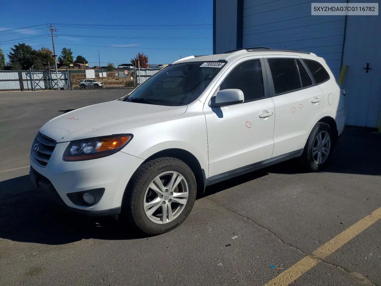 HYUNDAI SANTA FE 2012, VIN 5XYZHDAG7CG116782