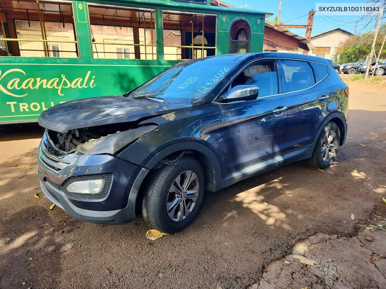 HYUNDAI SANTA FE 2013, VIN 5XYZU3LB1DG118343