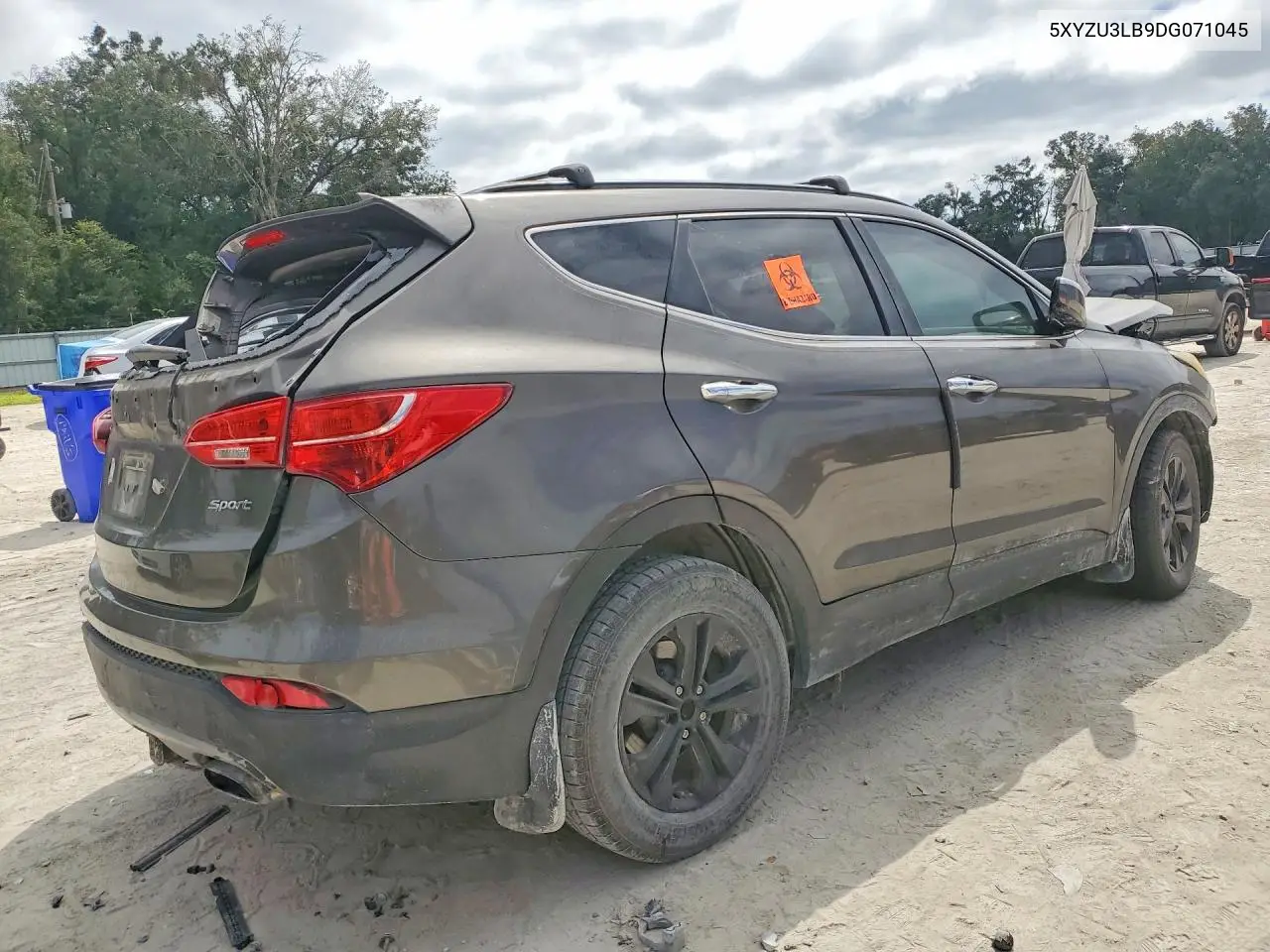 2013 HYUNDAI SANTA FE VIN 5XYZU3LB9DG071045 — фото 3