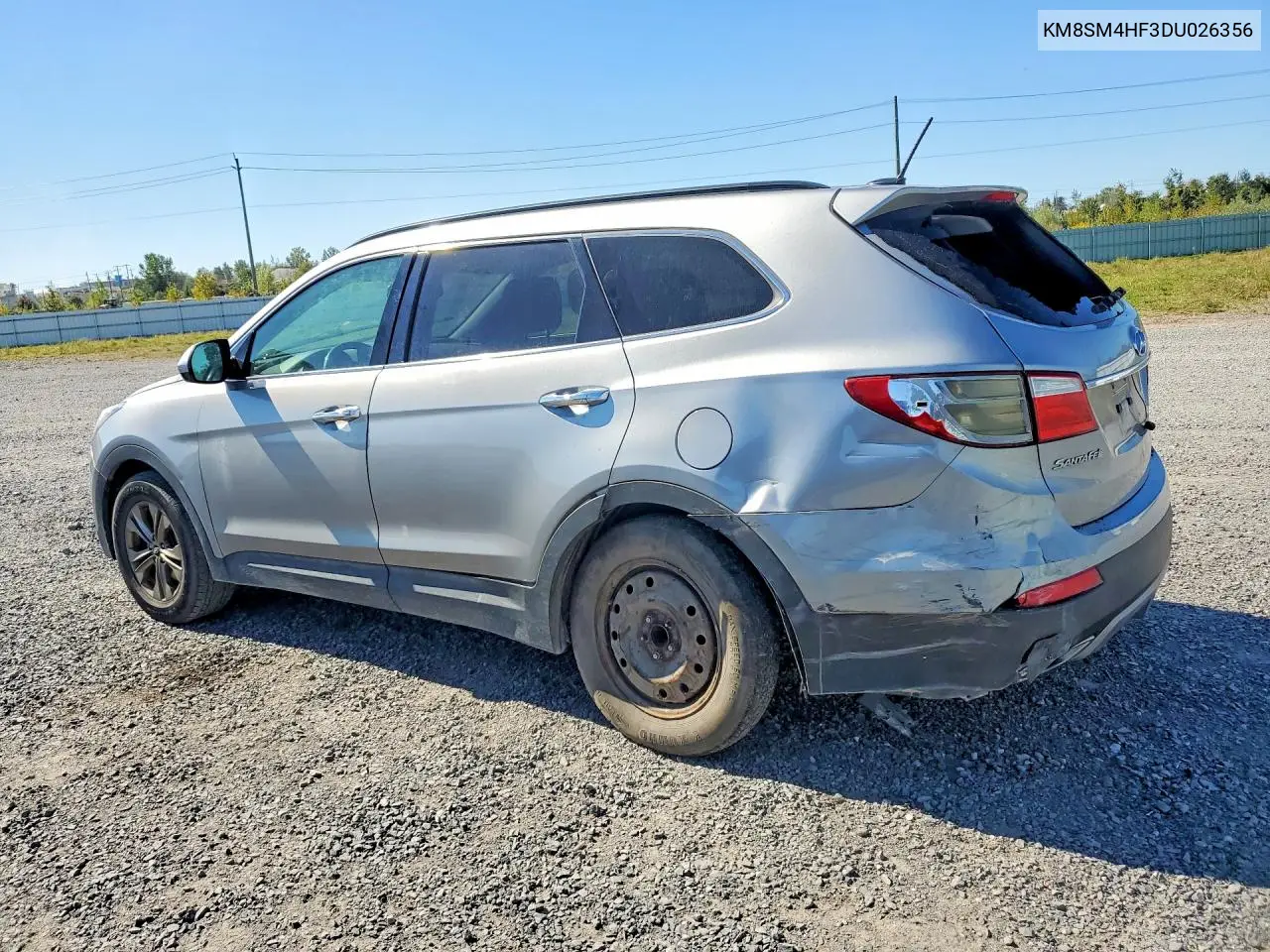 2013 HYUNDAI SANTA FE VIN KM8SM4HF3DU026356 — фото 2