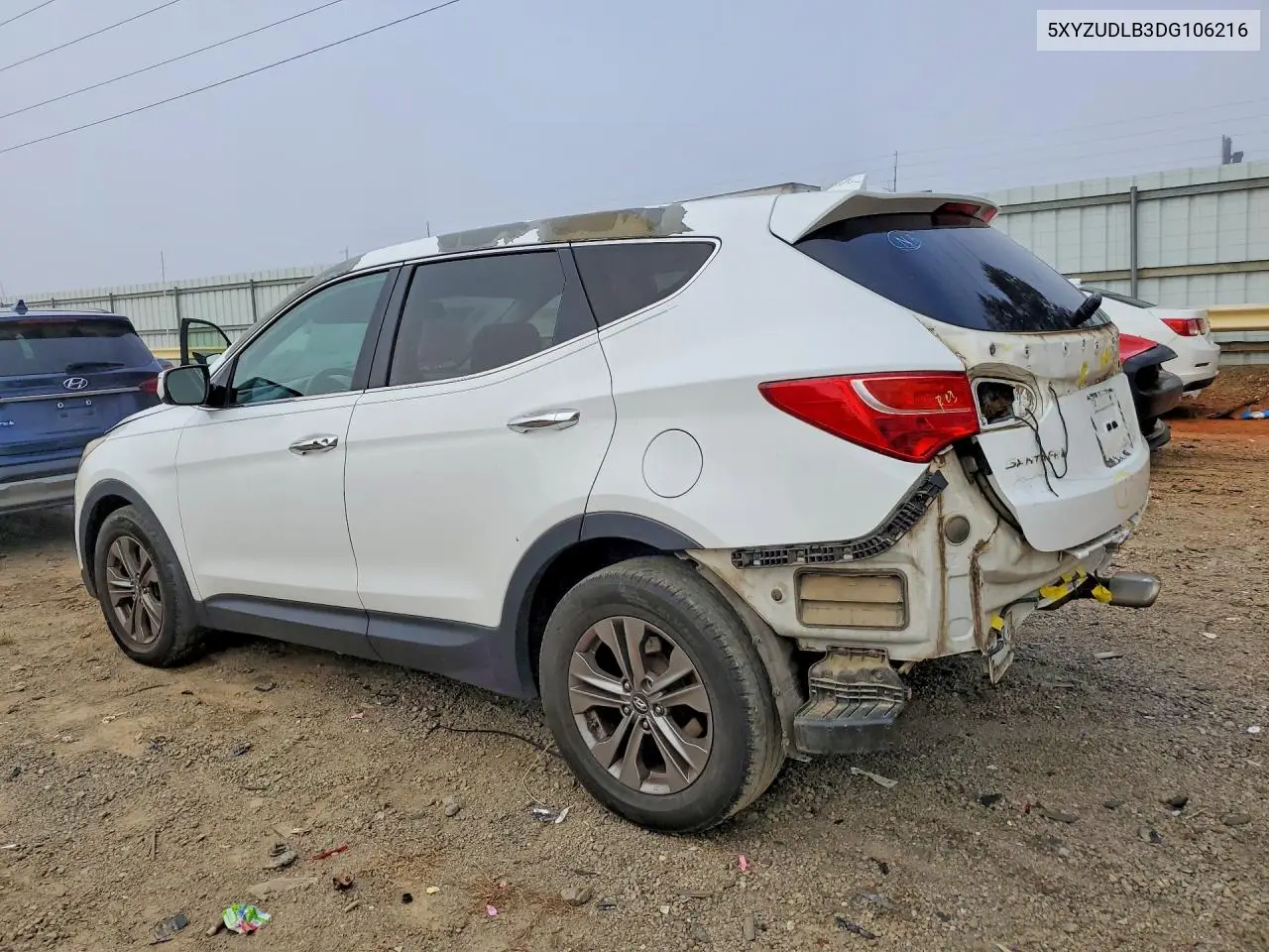 2013 HYUNDAI SANTA FE VIN 5XYZUDLB3DG106216 — фото 2