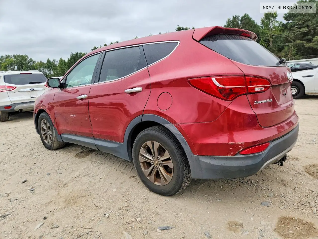 2013 HYUNDAI SANTA FE VIN 5XYZT3LBXDG005428 — фото 2