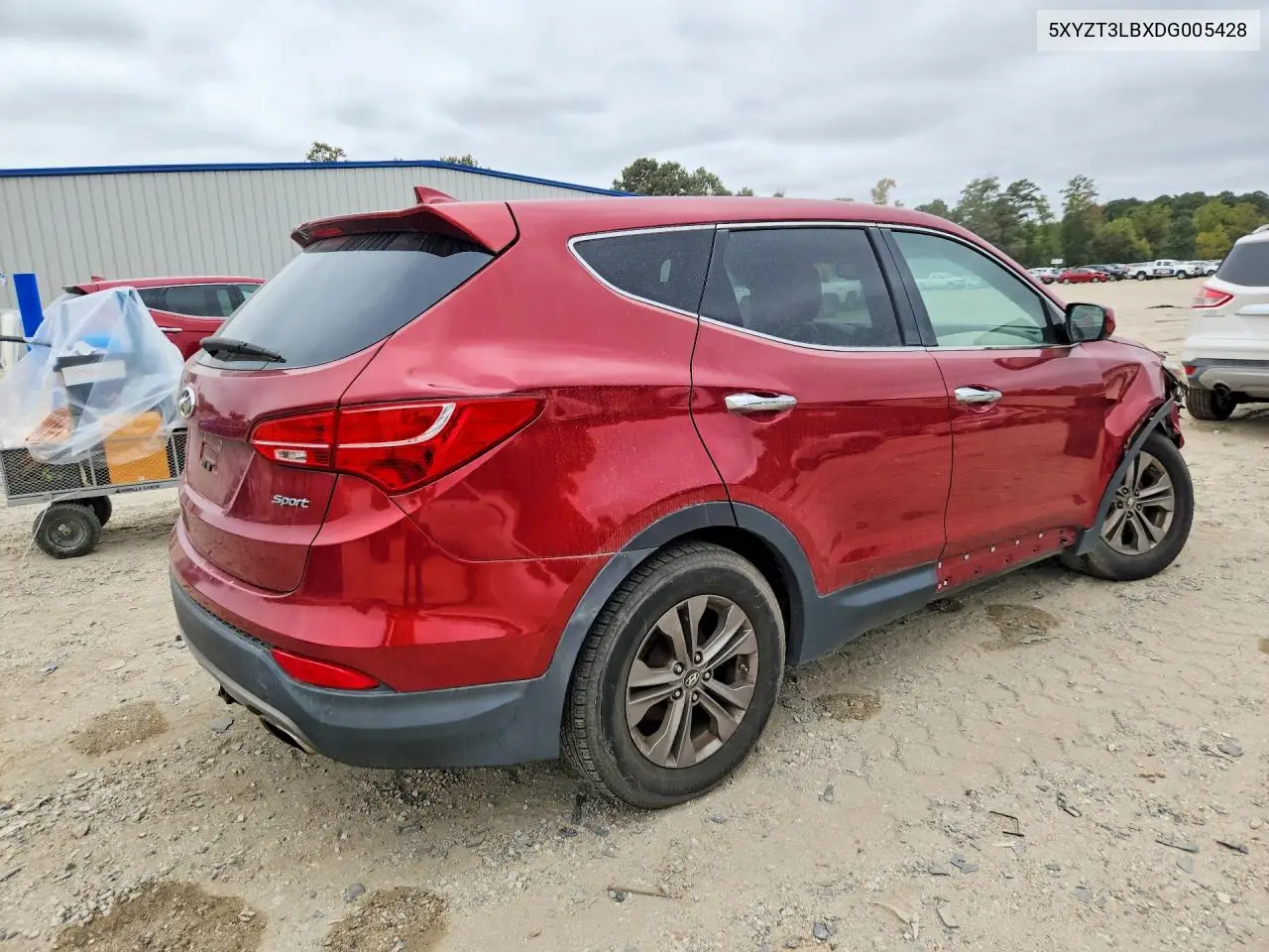 2013 HYUNDAI SANTA FE VIN 5XYZT3LBXDG005428 — фото 3