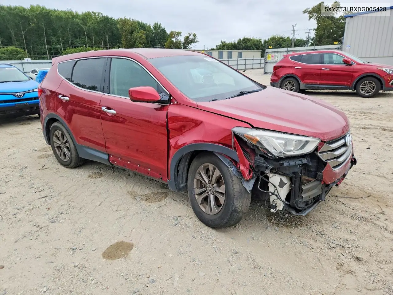 2013 HYUNDAI SANTA FE VIN 5XYZT3LBXDG005428 — фото 4