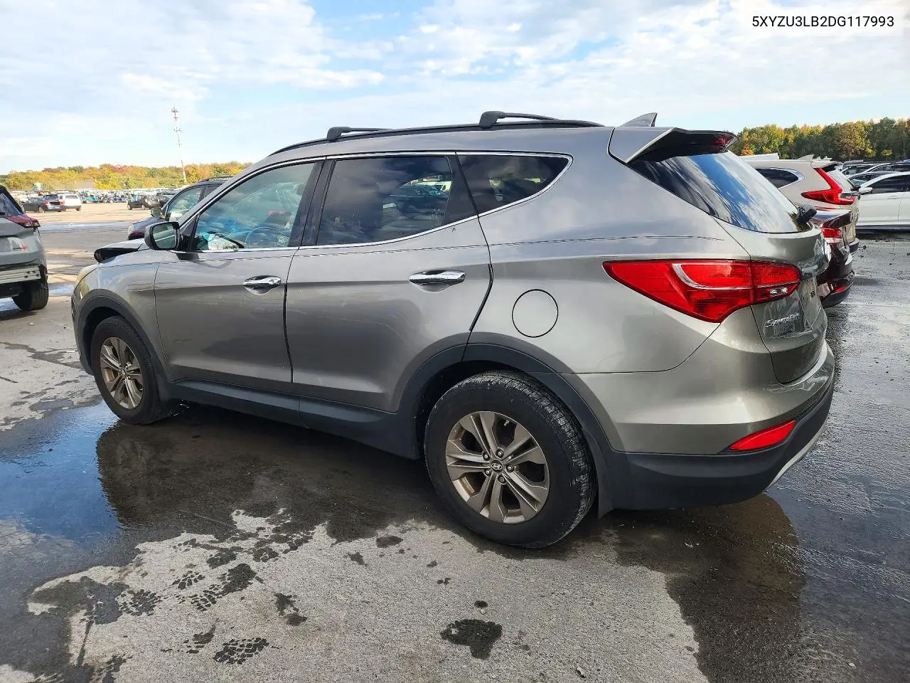 2013 HYUNDAI SANTA FE VIN 5XYZU3LB2DG117993 — фото 2