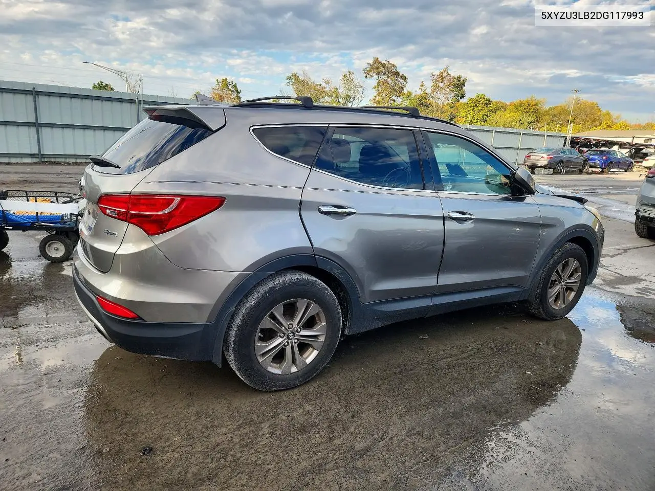2013 HYUNDAI SANTA FE VIN 5XYZU3LB2DG117993 — фото 3