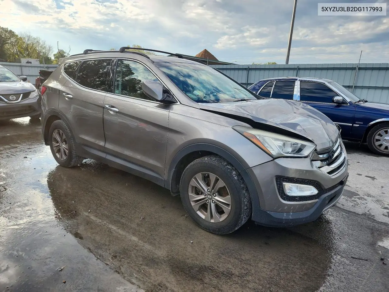 2013 HYUNDAI SANTA FE VIN 5XYZU3LB2DG117993 — фото 4