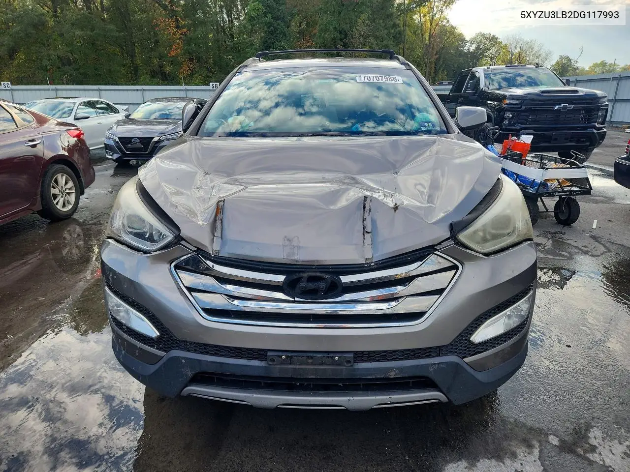 2013 HYUNDAI SANTA FE VIN 5XYZU3LB2DG117993 — фото 5