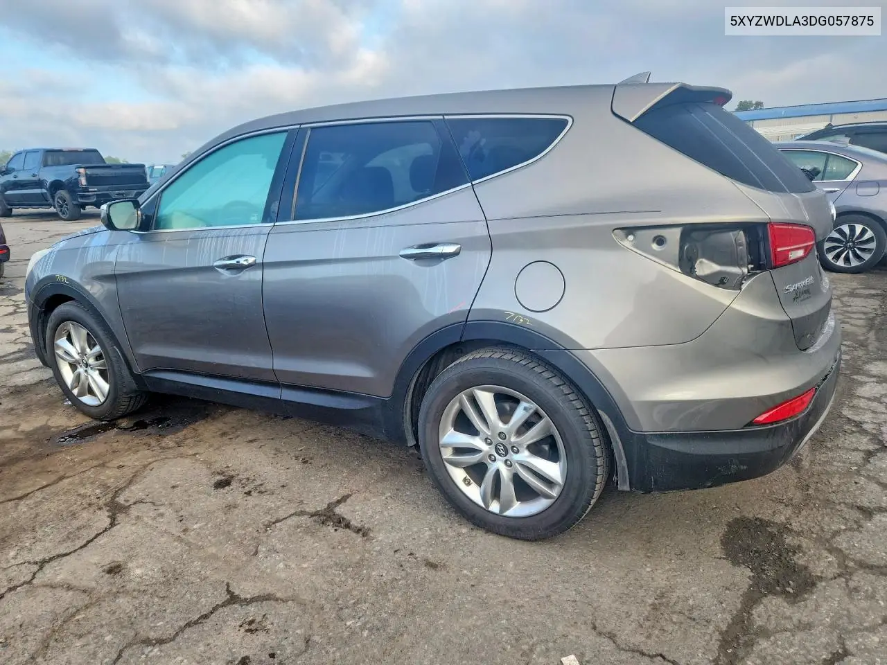 2013 HYUNDAI SANTA FE VIN 5XYZWDLA3DG057875 — фото 2