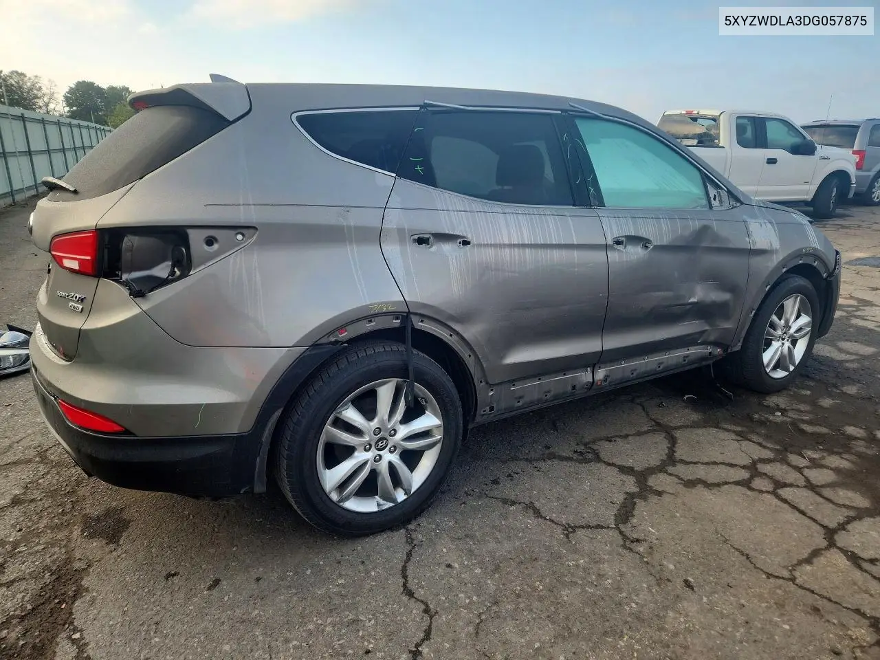 2013 HYUNDAI SANTA FE VIN 5XYZWDLA3DG057875 — фото 3