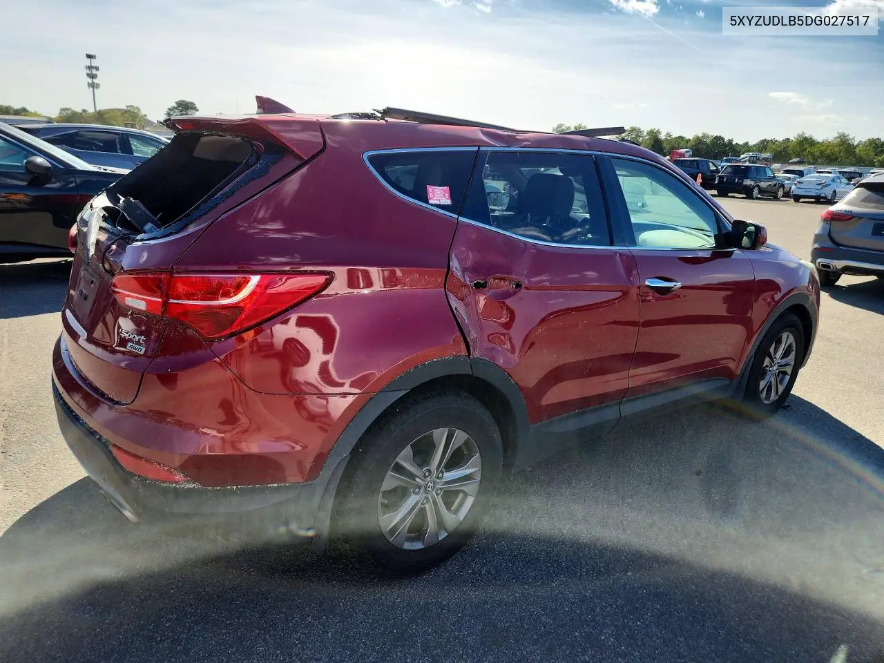 2013 HYUNDAI SANTA FE VIN 5XYZUDLB5DG027517 — фото 3