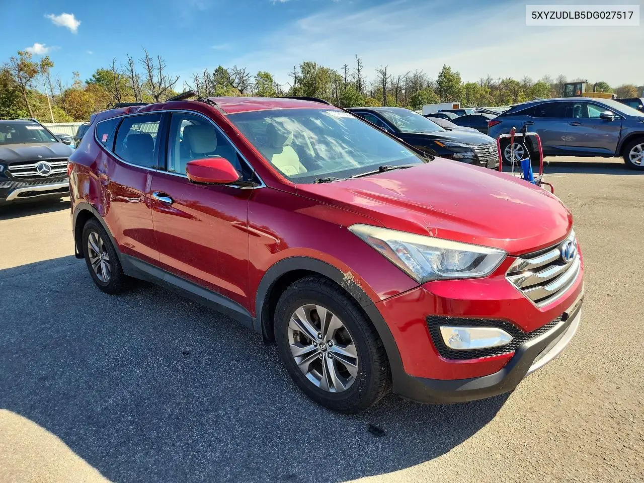 2013 HYUNDAI SANTA FE VIN 5XYZUDLB5DG027517 — фото 4