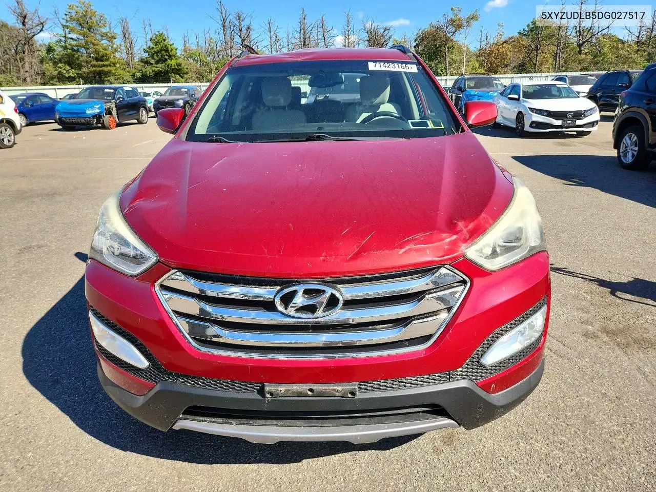 2013 HYUNDAI SANTA FE VIN 5XYZUDLB5DG027517 — фото 5