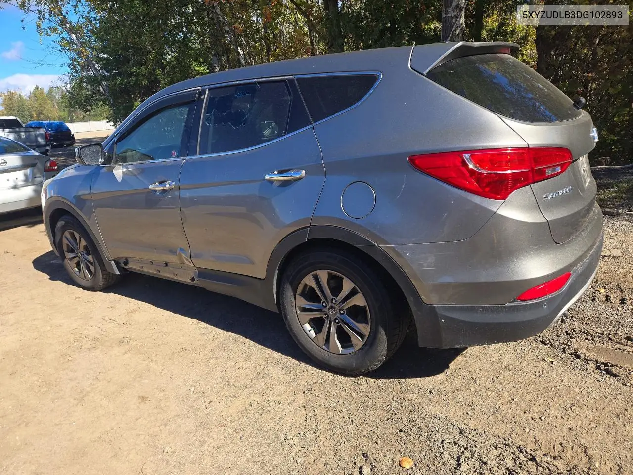 2013 HYUNDAI SANTA FE VIN 5XYZUDLB3DG102893 — фото 2