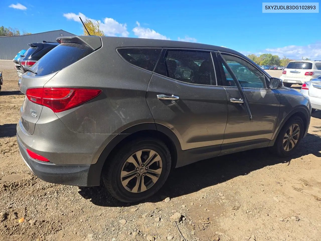 2013 HYUNDAI SANTA FE VIN 5XYZUDLB3DG102893 — фото 3