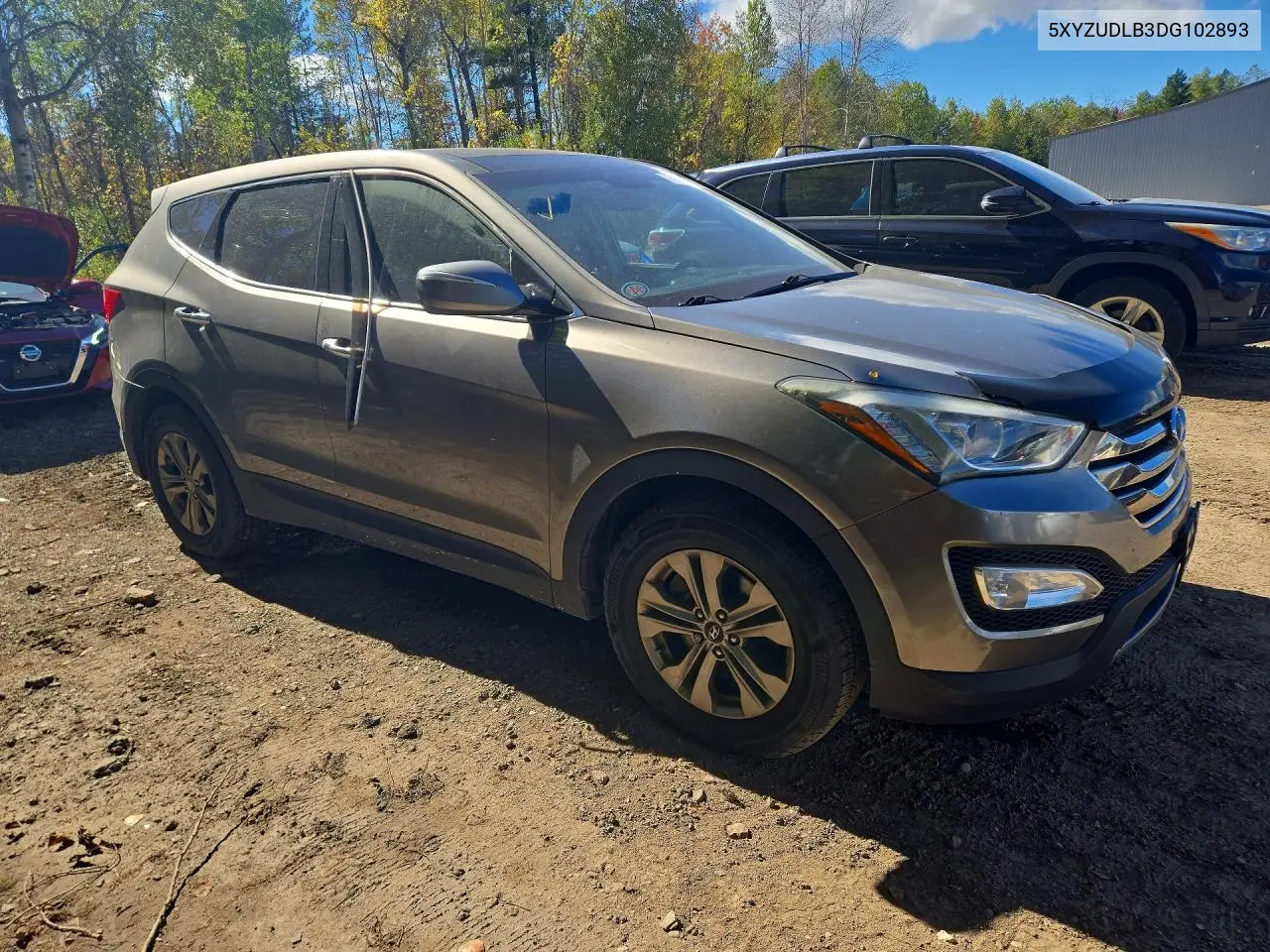 2013 HYUNDAI SANTA FE VIN 5XYZUDLB3DG102893 — фото 4