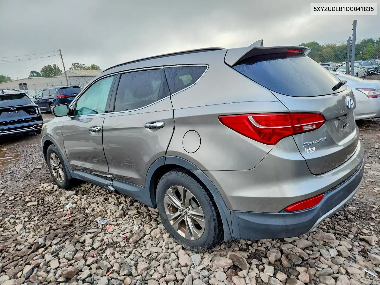 2013 HYUNDAI SANTA FE VIN 5XYZUDLB1DG041835 — фото 2