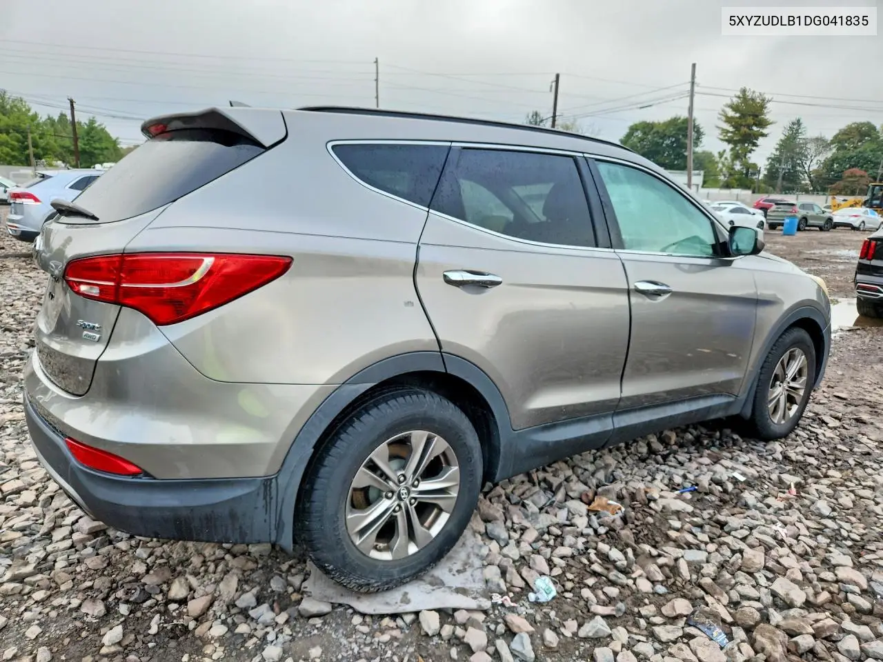 2013 HYUNDAI SANTA FE VIN 5XYZUDLB1DG041835 — фото 3
