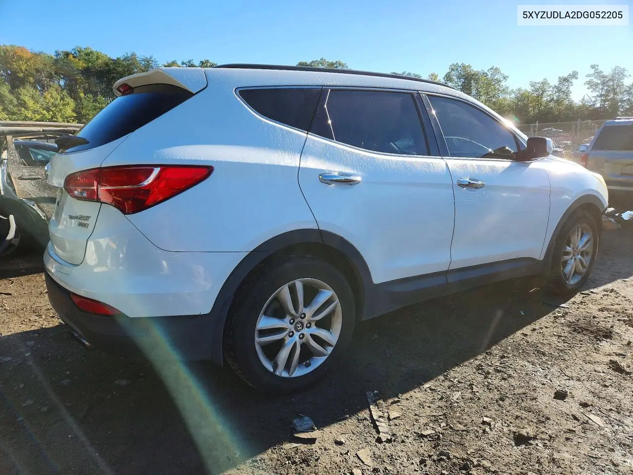 2013 HYUNDAI SANTA FE VIN 5XYZUDLA2DG052205 — фото 3