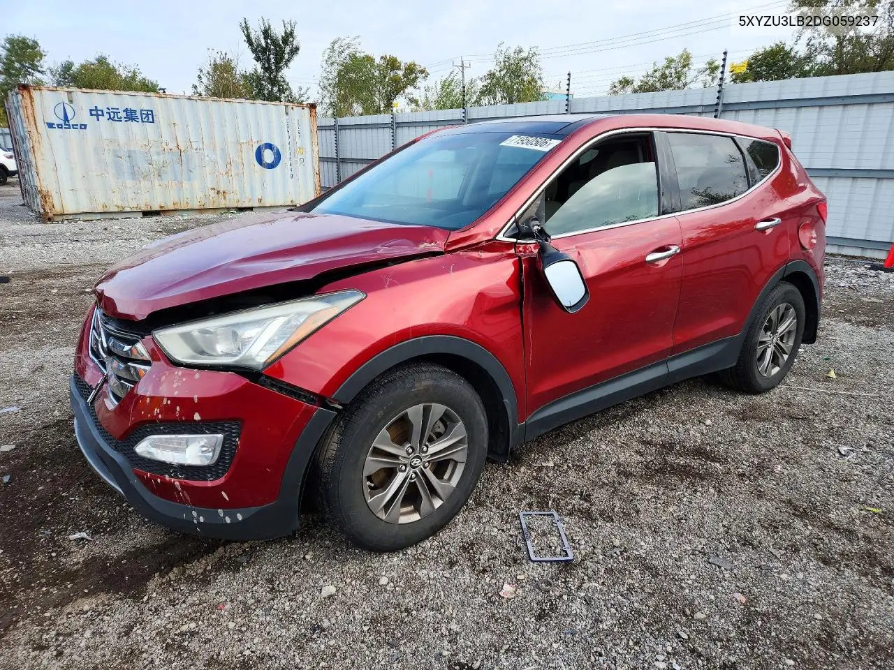 HYUNDAI SANTA FE 2013, VIN 5XYZU3LB2DG059237