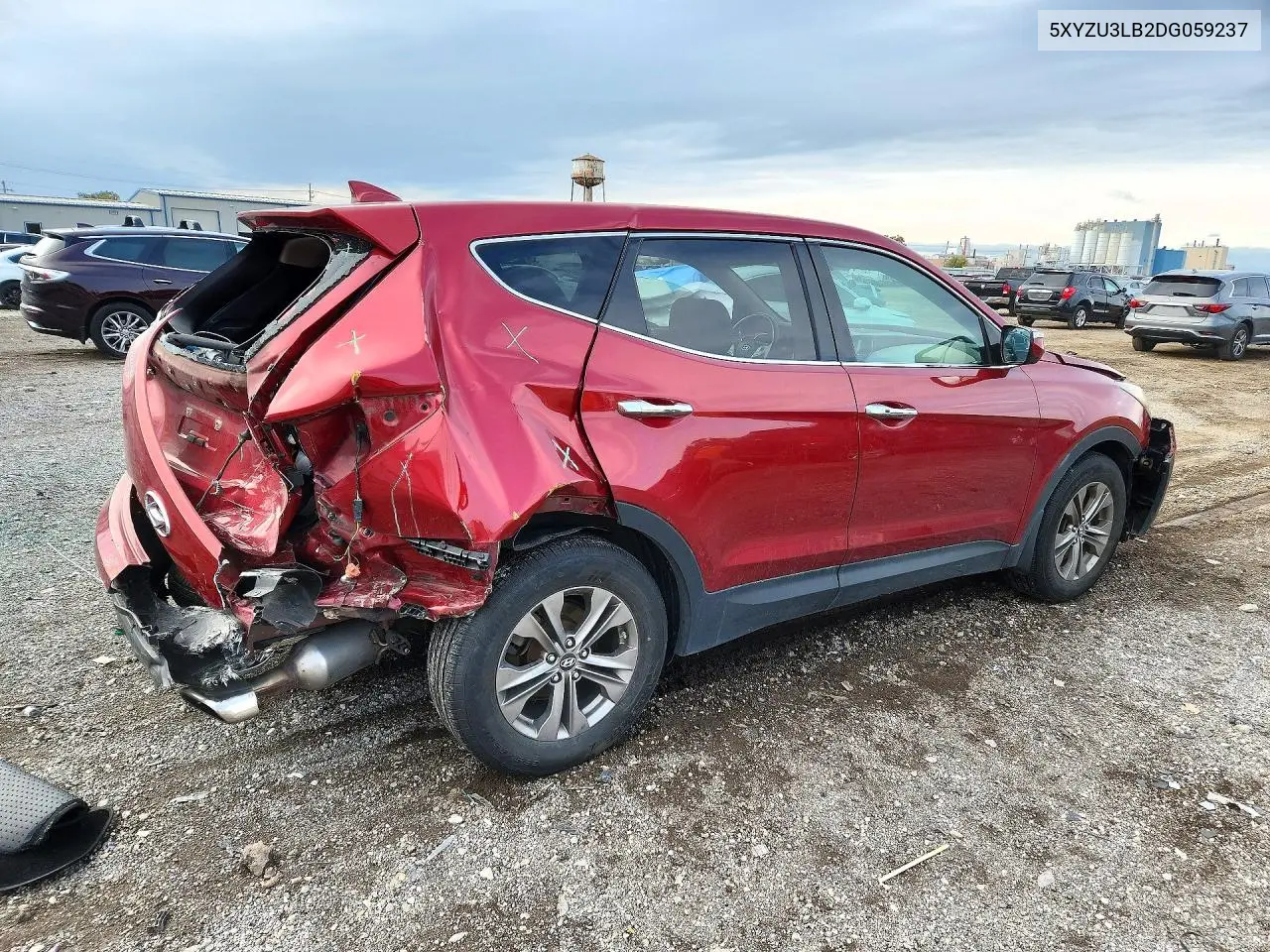 2013 HYUNDAI SANTA FE VIN 5XYZU3LB2DG059237 — фото 3