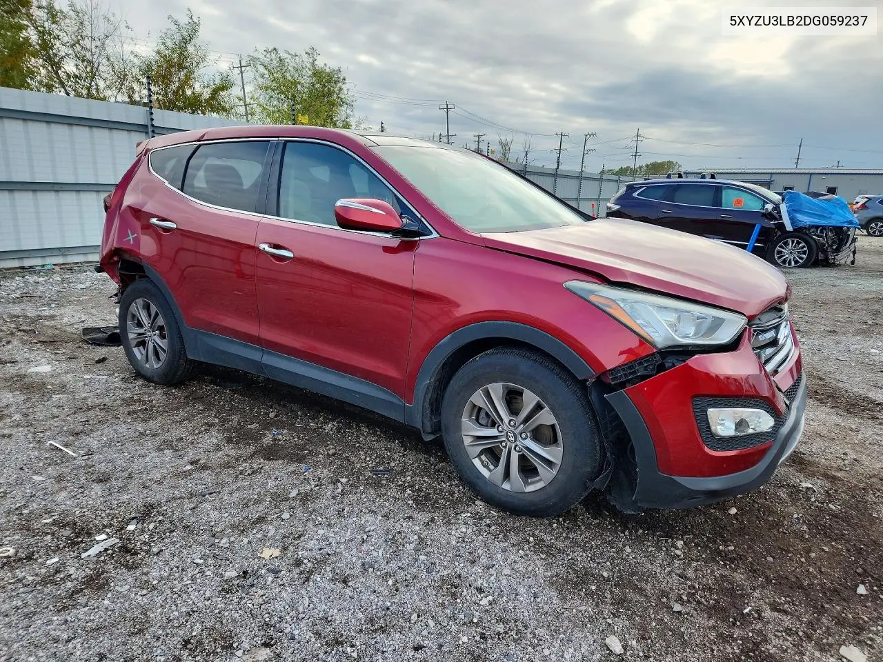 2013 HYUNDAI SANTA FE VIN 5XYZU3LB2DG059237 — фото 4