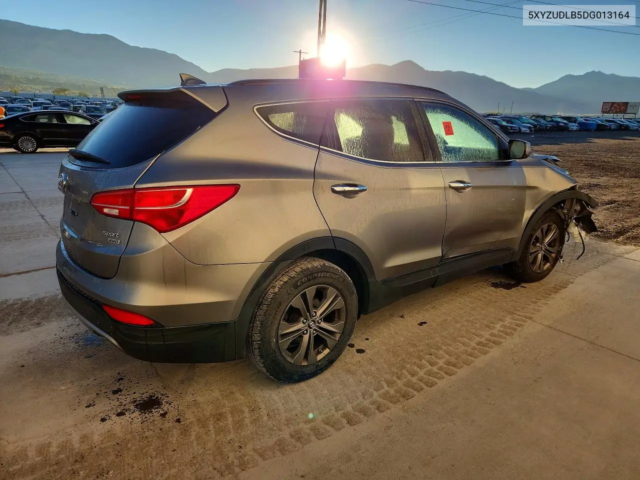 2013 HYUNDAI SANTA FE VIN 5XYZUDLB5DG013164 — фото 3