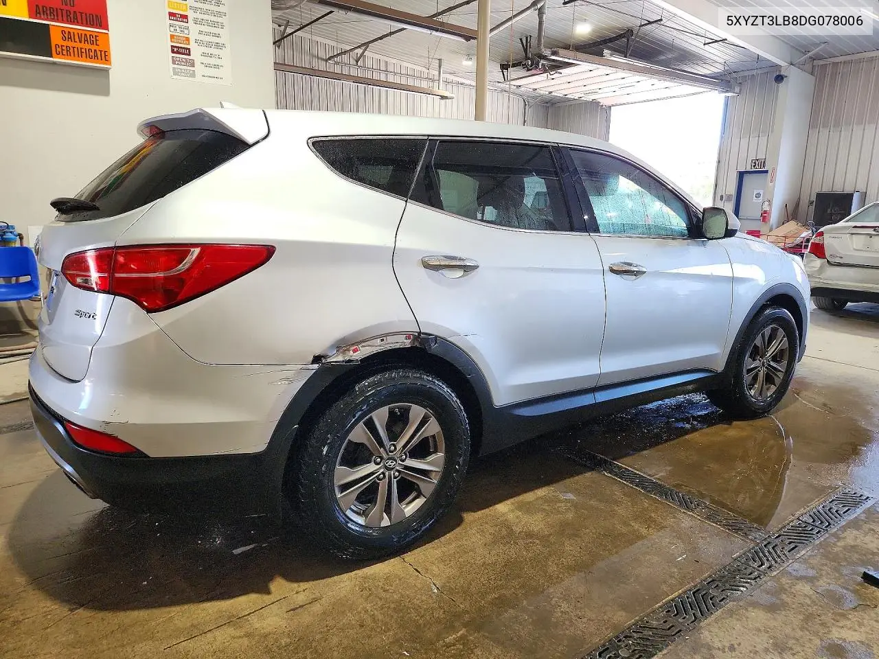 2013 HYUNDAI SANTA FE VIN 5XYZT3LB8DG078006 — фото 3