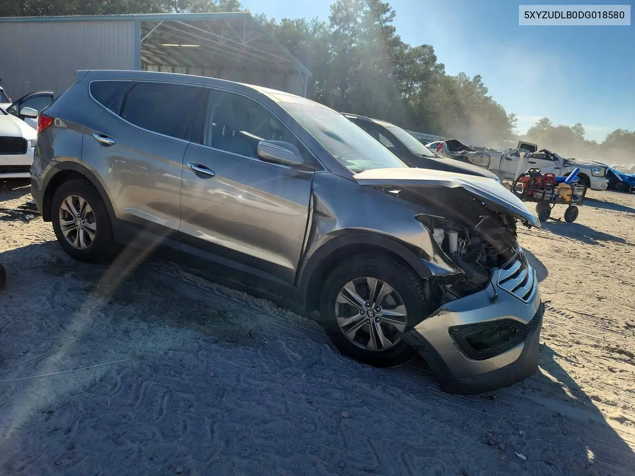 2013 HYUNDAI SANTA FE VIN 5XYZUDLB0DG018580 — фото 4