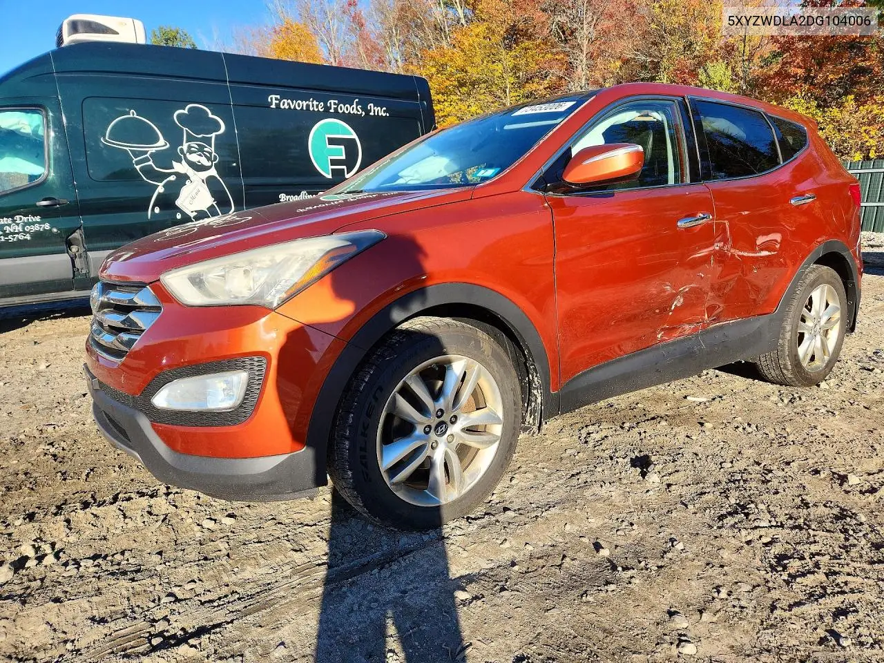 HYUNDAI SANTA FE 2013, VIN 5XYZWDLA2DG104006