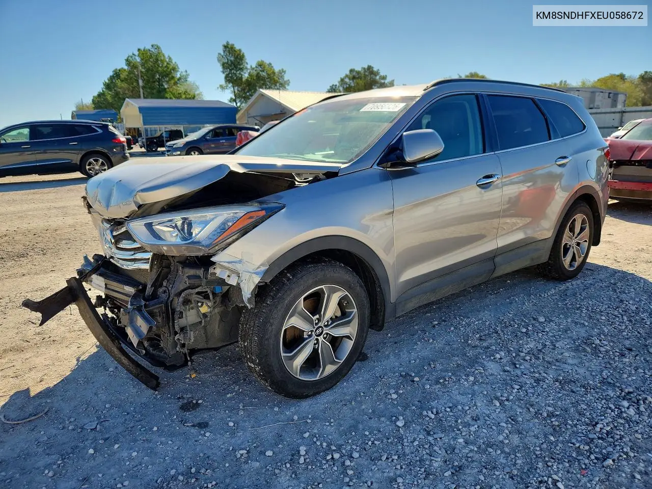 HYUNDAI SANTA FE 2014, VIN KM8SNDHFXEU058672