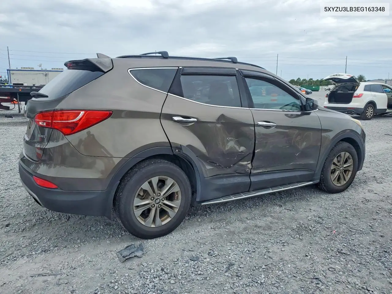 2014 HYUNDAI SANTA FE VIN 5XYZU3LB3EG163348 — фото 3