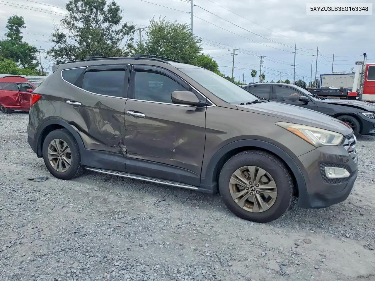 2014 HYUNDAI SANTA FE VIN 5XYZU3LB3EG163348 — фото 4