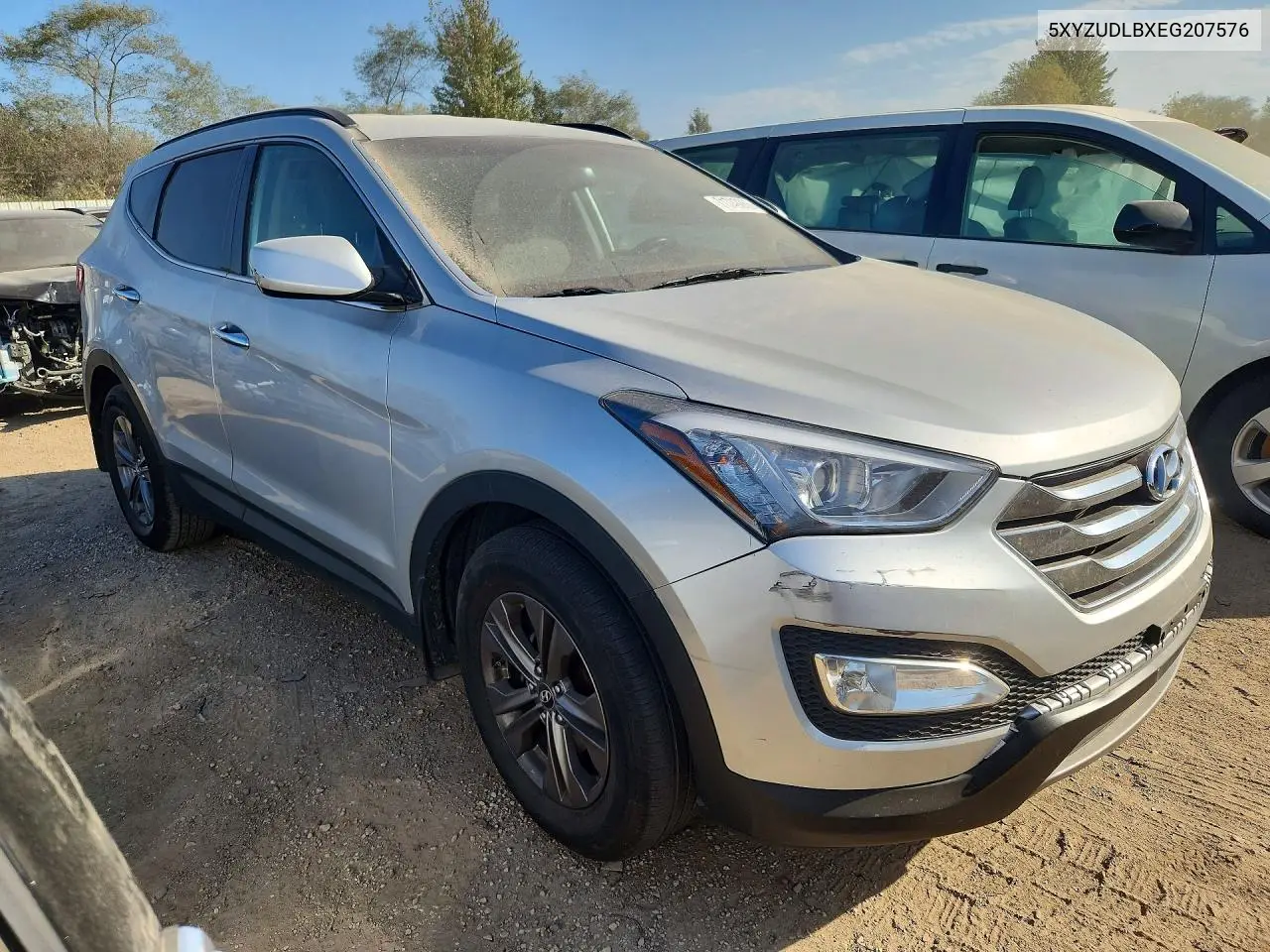 2014 HYUNDAI SANTA FE VIN 5XYZUDLBXEG207576 — фото 4