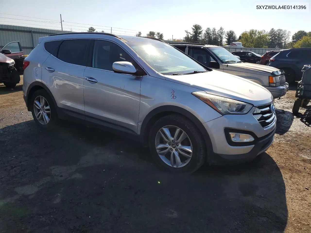 2014 HYUNDAI SANTA FE VIN 5XYZWDLA4EG141396 — фото 4