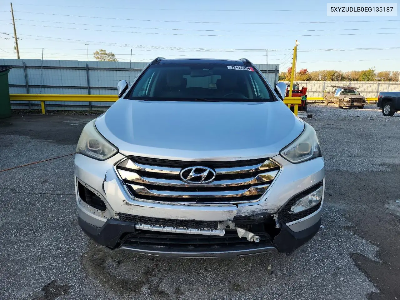 2014 HYUNDAI SANTA FE VIN 5XYZUDLB0EG135187 — фото 5