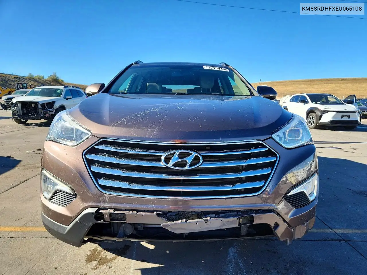 2014 HYUNDAI SANTA FE VIN KM8SRDHFXEU065108 — фото 5