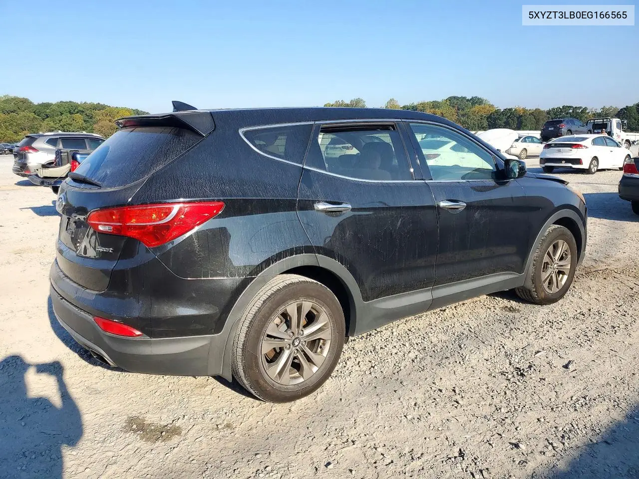 2014 HYUNDAI SANTA FE VIN 5XYZT3LB0EG166565 — фото 3