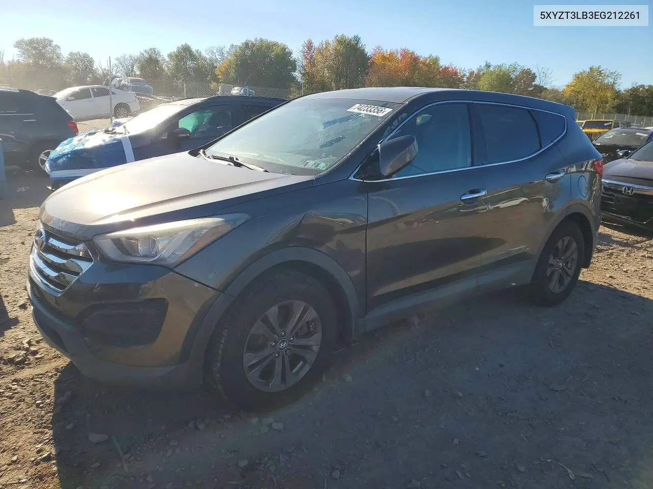 HYUNDAI SANTA FE 2014, VIN 5XYZT3LB3EG212261