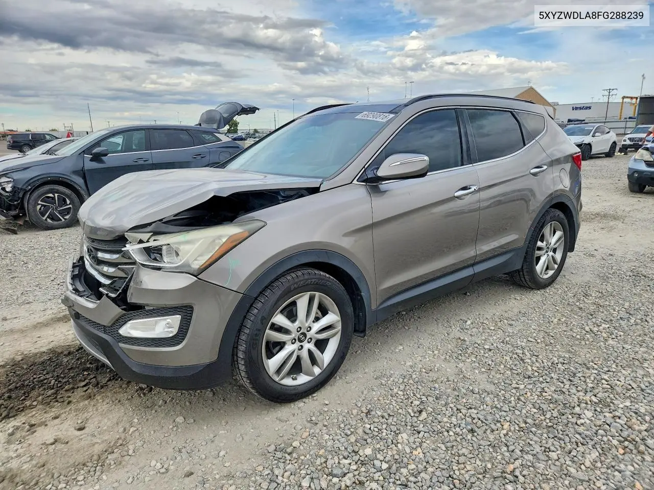 HYUNDAI SANTA FE 2015, VIN 5XYZWDLA8FG288239