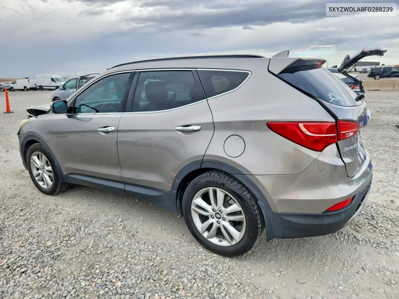 2015 HYUNDAI SANTA FE VIN 5XYZWDLA8FG288239 — фото 2