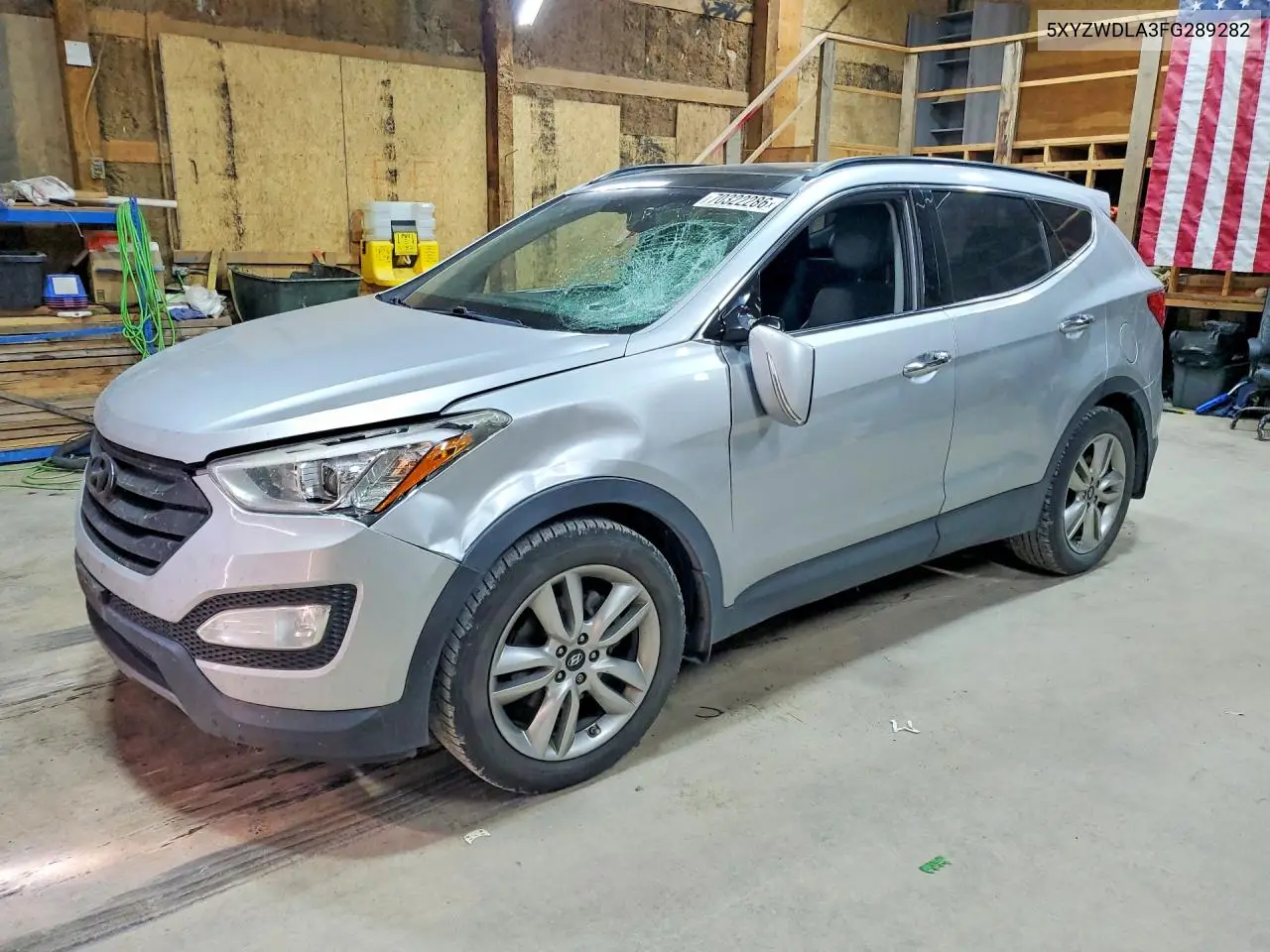 HYUNDAI SANTA FE 2015, VIN 5XYZWDLA3FG289282