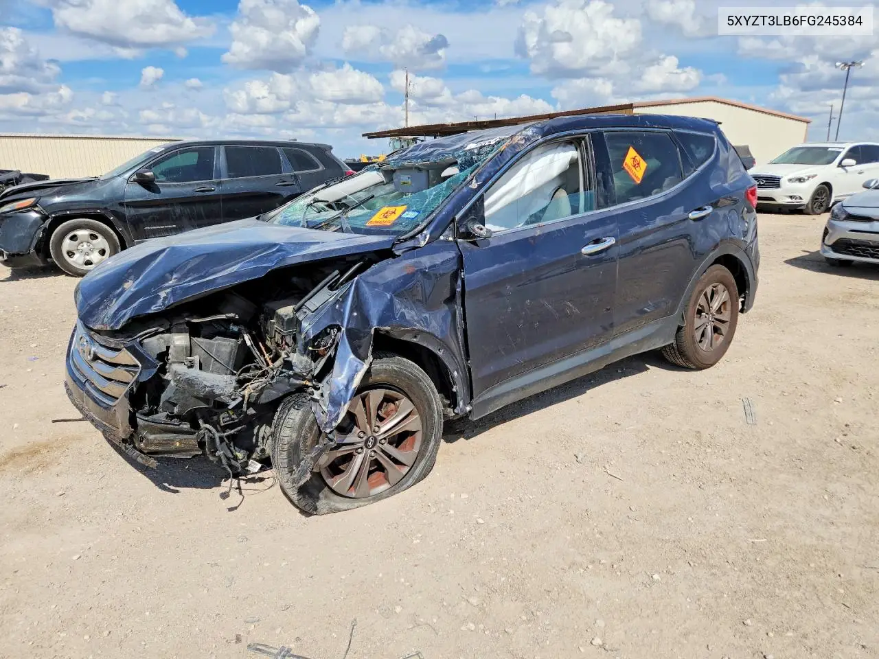 HYUNDAI SANTA FE 2015, VIN 5XYZT3LB6FG245384
