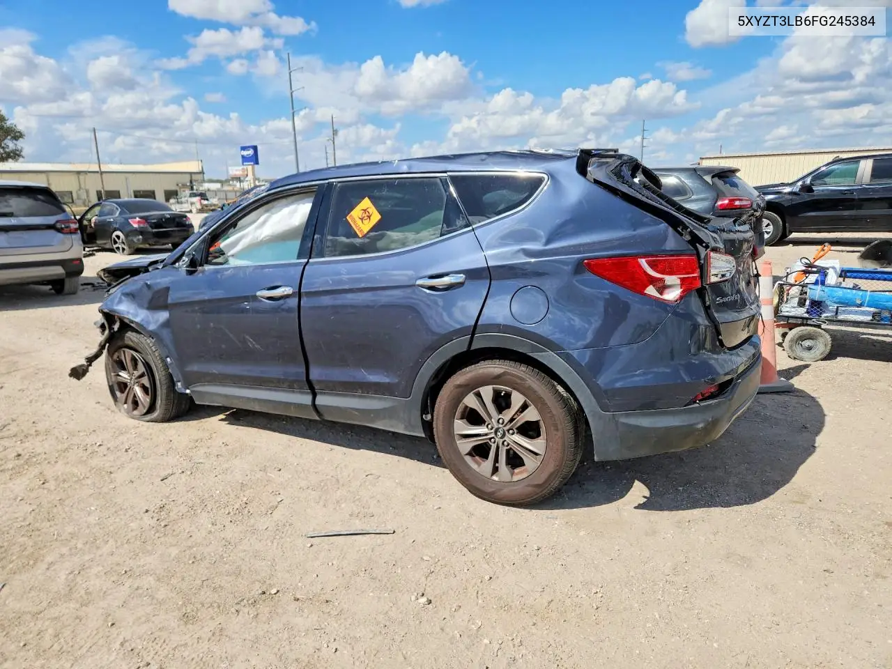 2015 HYUNDAI SANTA FE VIN 5XYZT3LB6FG245384 — фото 2