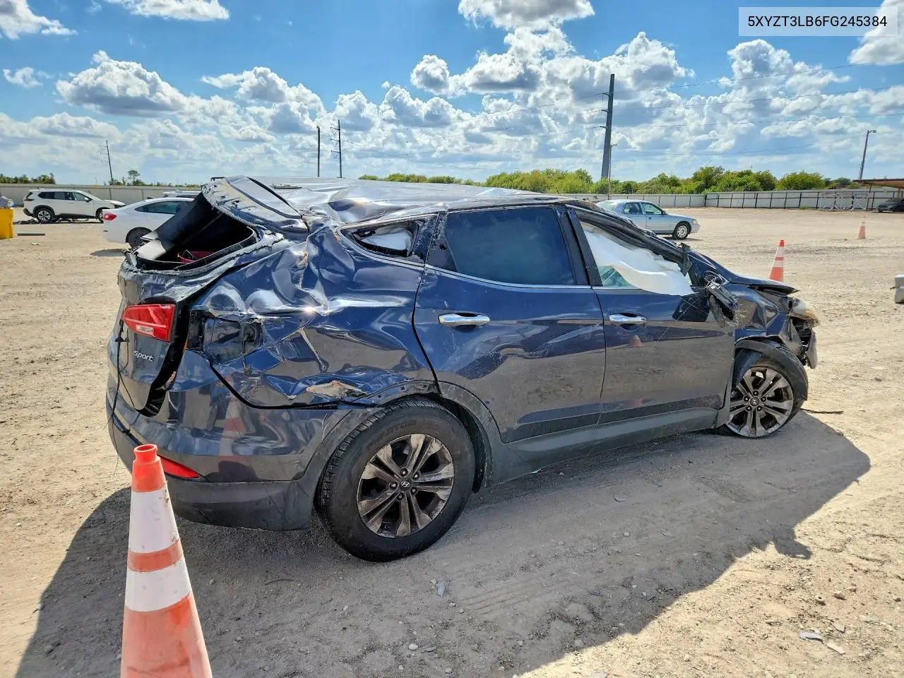 2015 HYUNDAI SANTA FE VIN 5XYZT3LB6FG245384 — фото 3