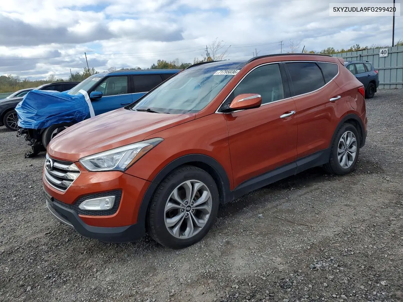 HYUNDAI SANTA FE 2015, VIN 5XYZUDLA9FG299420