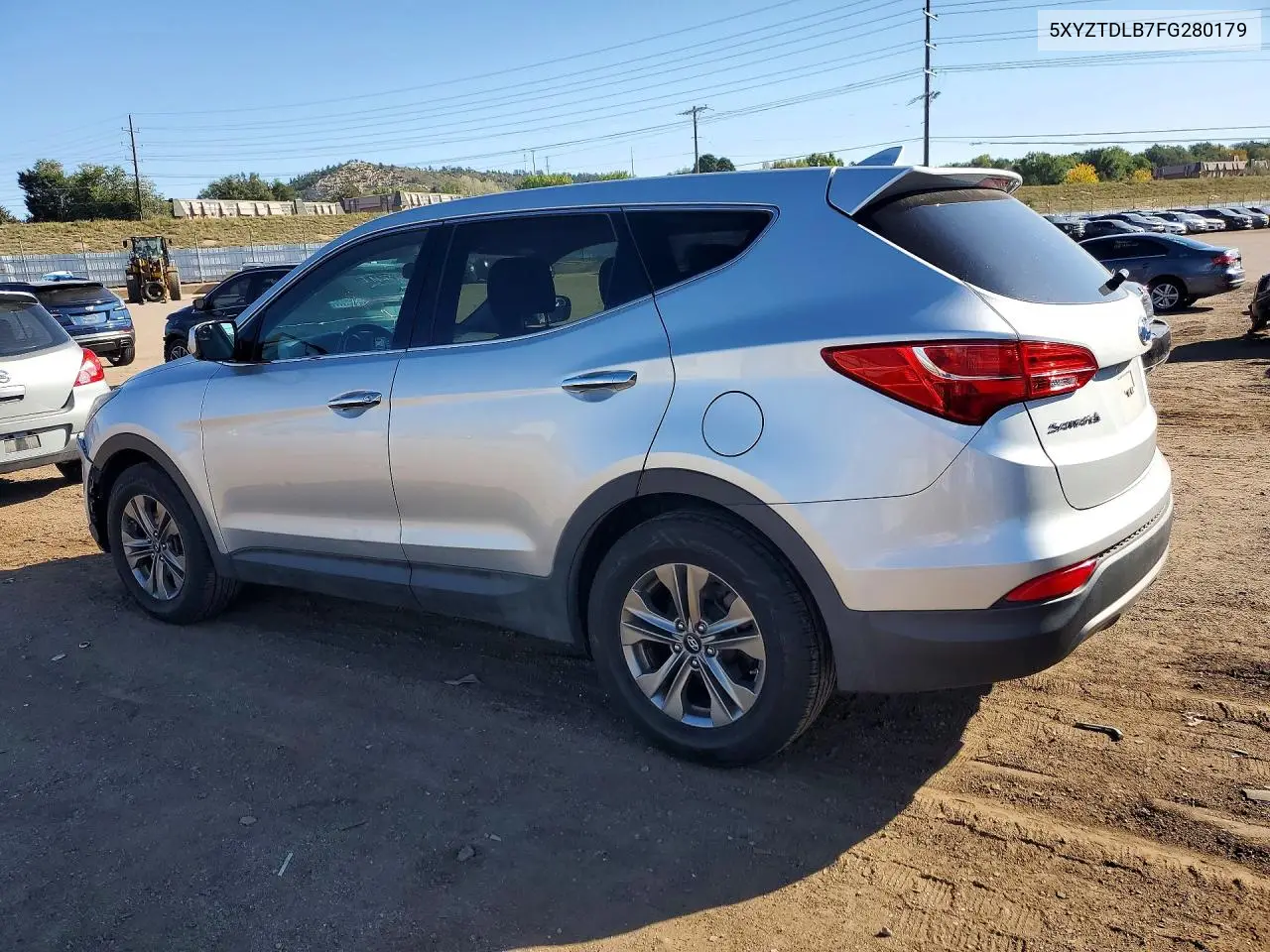 2015 HYUNDAI SANTA FE VIN 5XYZTDLB7FG280179 — фото 2