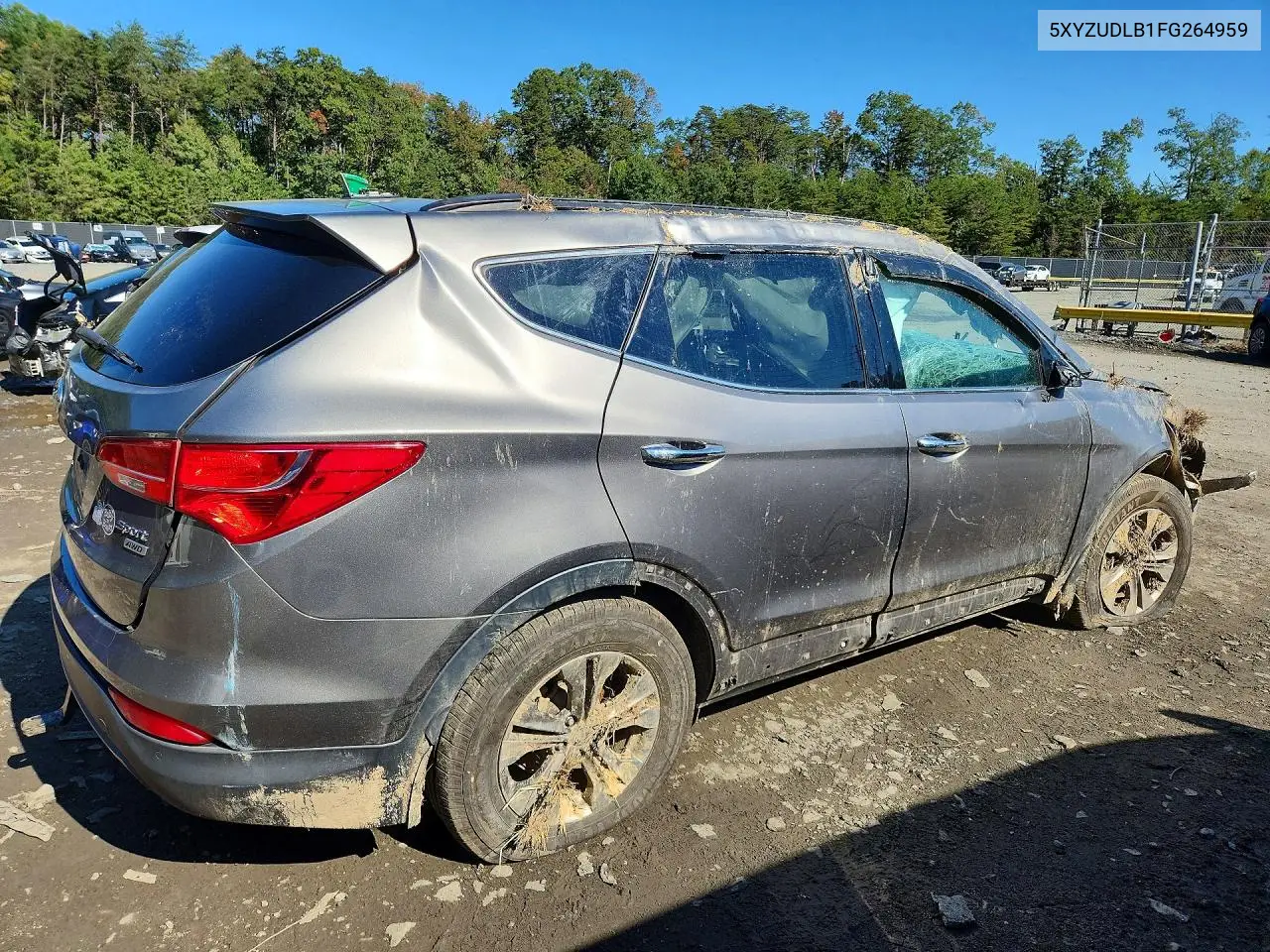 2015 HYUNDAI SANTA FE VIN 5XYZUDLB1FG264959 — фото 3