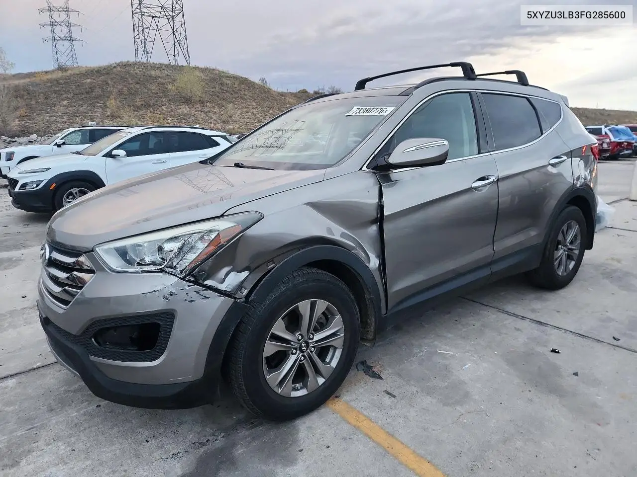 HYUNDAI SANTA FE 2015, VIN 5XYZU3LB3FG285600